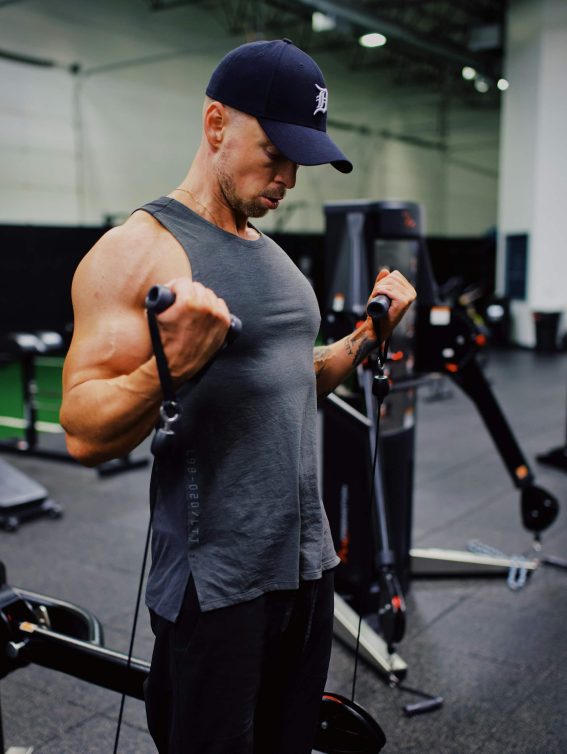 Man Exercising Biceps